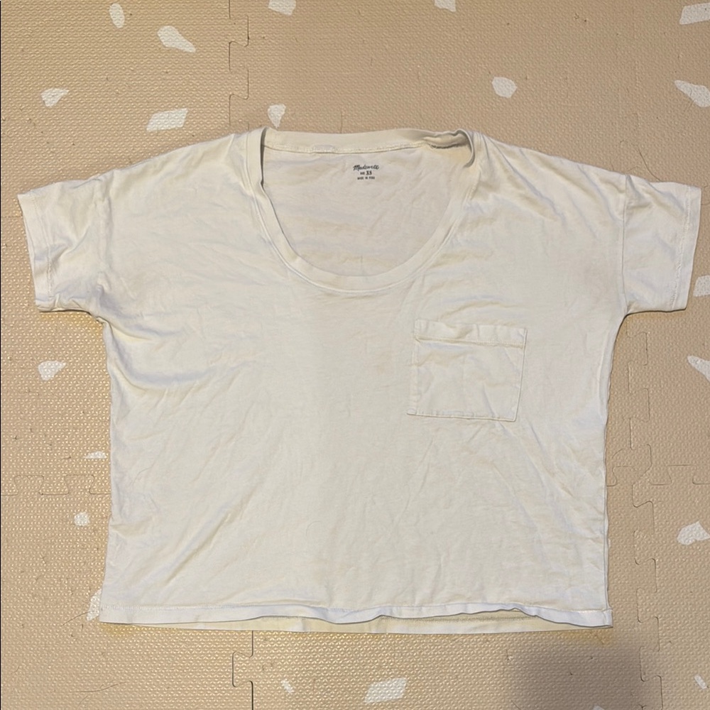 Madewell oversized boxy scoop neck pocket T-shirt